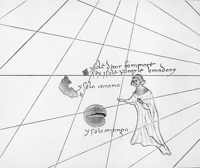San Brandano, da una copia del XIX secolo del portolano di Pizzigani, 1367 da Domenico and Francesco Pizzigano